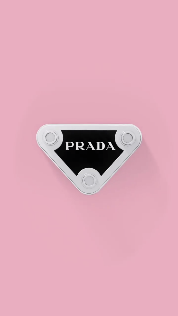 Logo Prada triangolare rosa, 750x1334 Verticale, Telefono