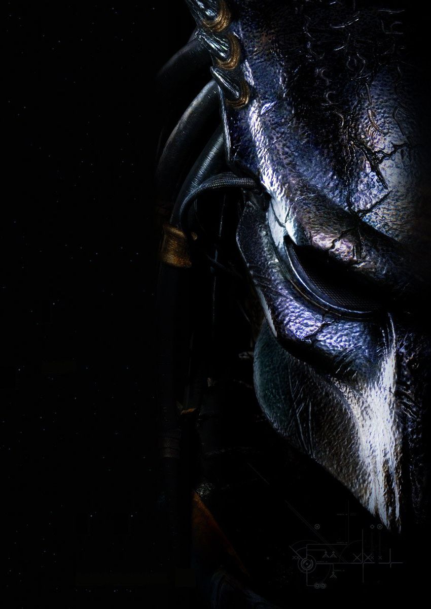 Maschera Predator sfondo nero, 850x1200 Full HD Verticale, Smartphone