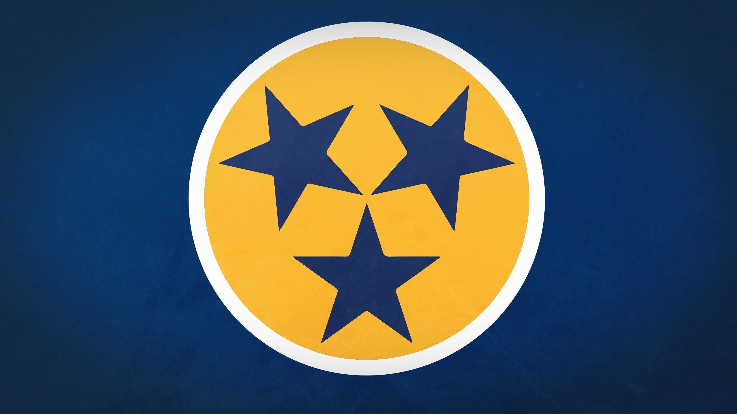 Logo Nashville Predators tre stelle, NHL, 2560x1440 2K, Desktop