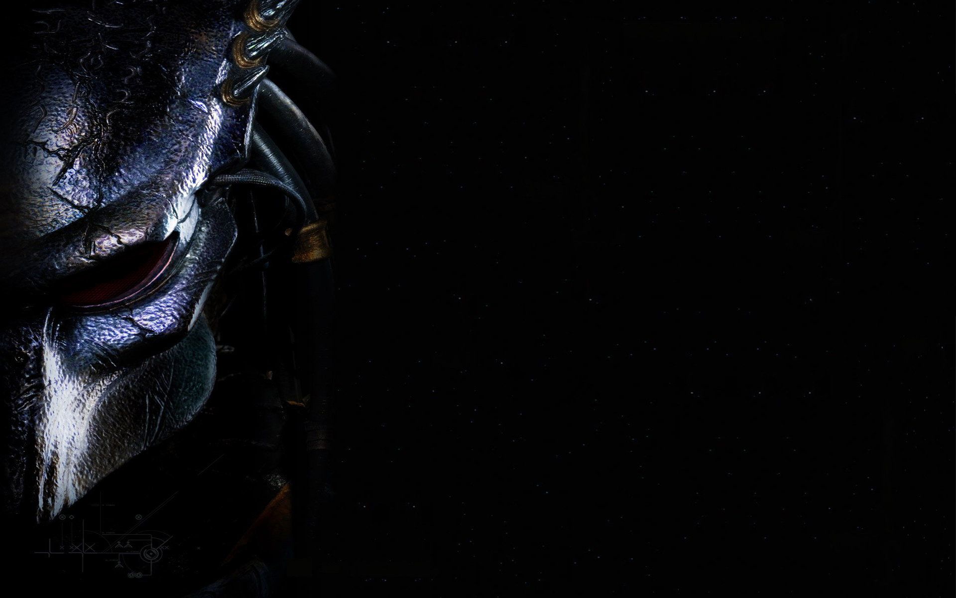 Maschera Predator sfondo nero, 1920x1200 Full HD+, PC