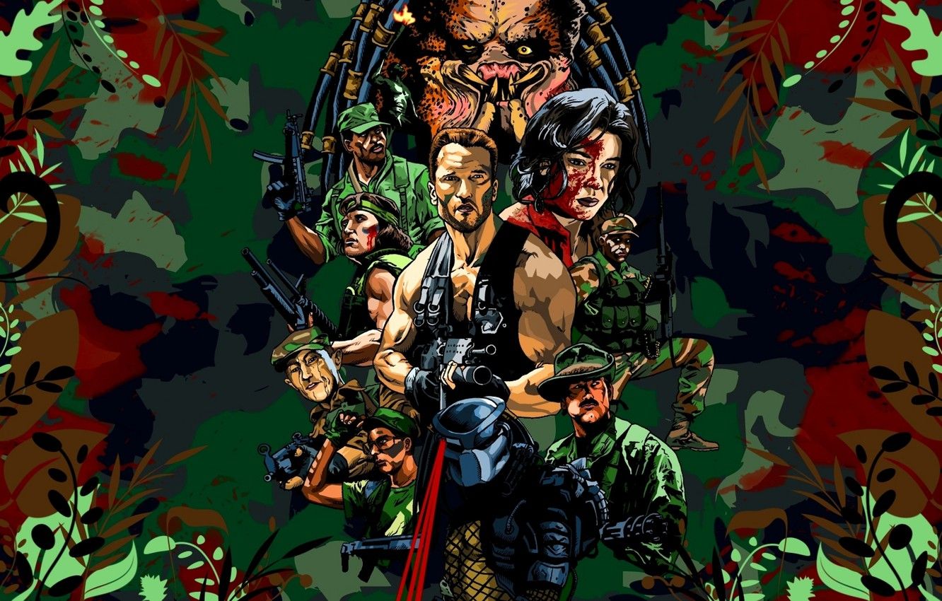 Predator squadra militare Arnold, 1332x850 720p, Laptop