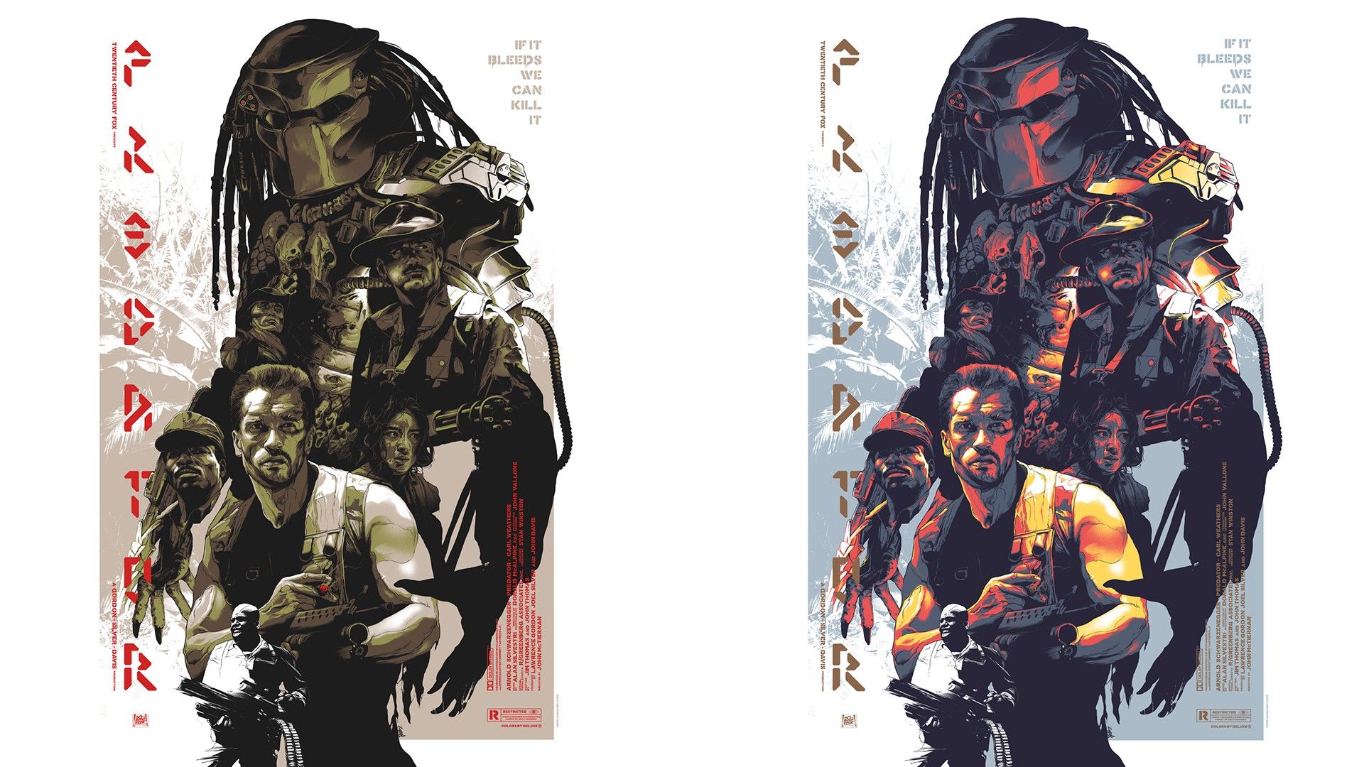 Poster Predator illustrato, 1920x1080 Full HD, Desktop