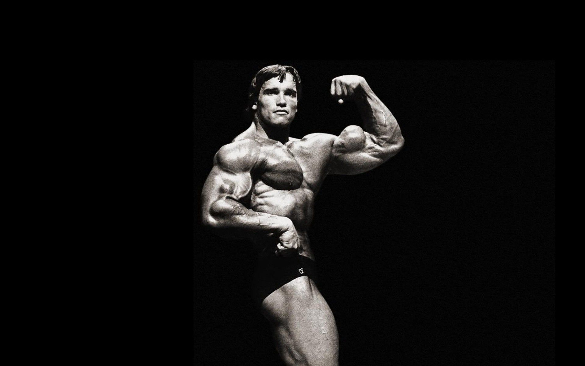 Arnold Schwarzenegger bodybuilder bianco e nero, 1920x1200 Full HD+ WUXGA, Laptop