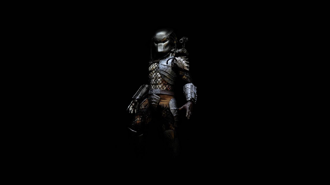Predator minimalista sfondo nero, 1366x768 HD, Desktop