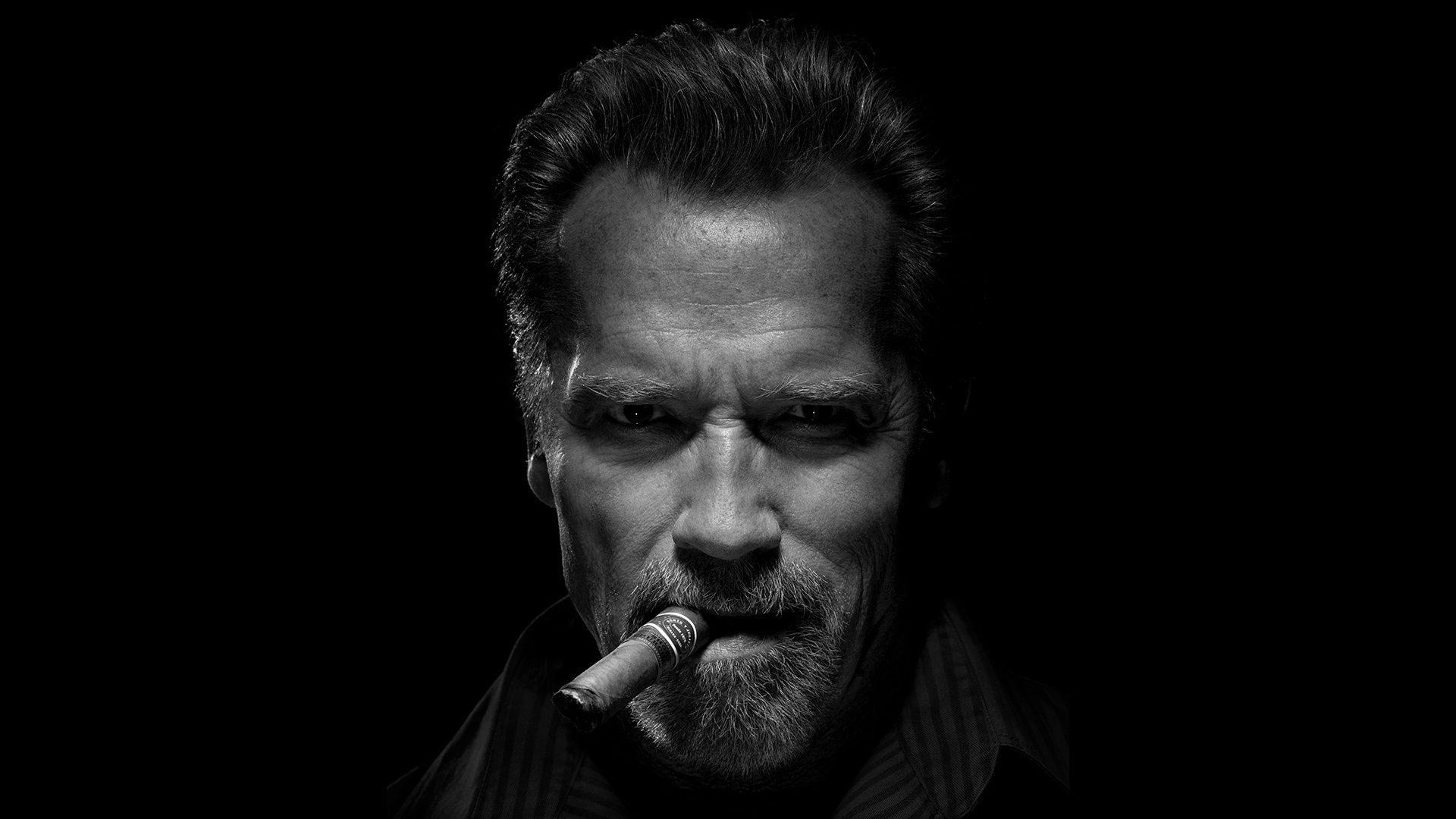 Arnold Schwarzenegger bianco e nero, 1920x1080 Full HD, Desktop