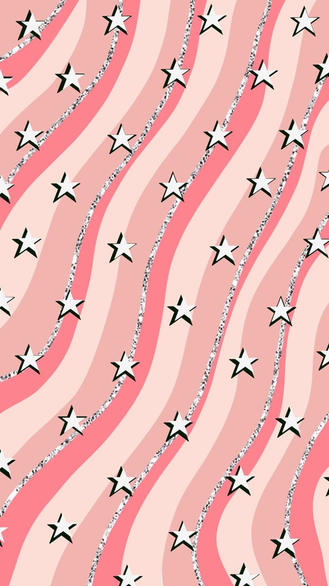 Stelle e onde rosa pastello, 675x1200 Verticale, Mobile