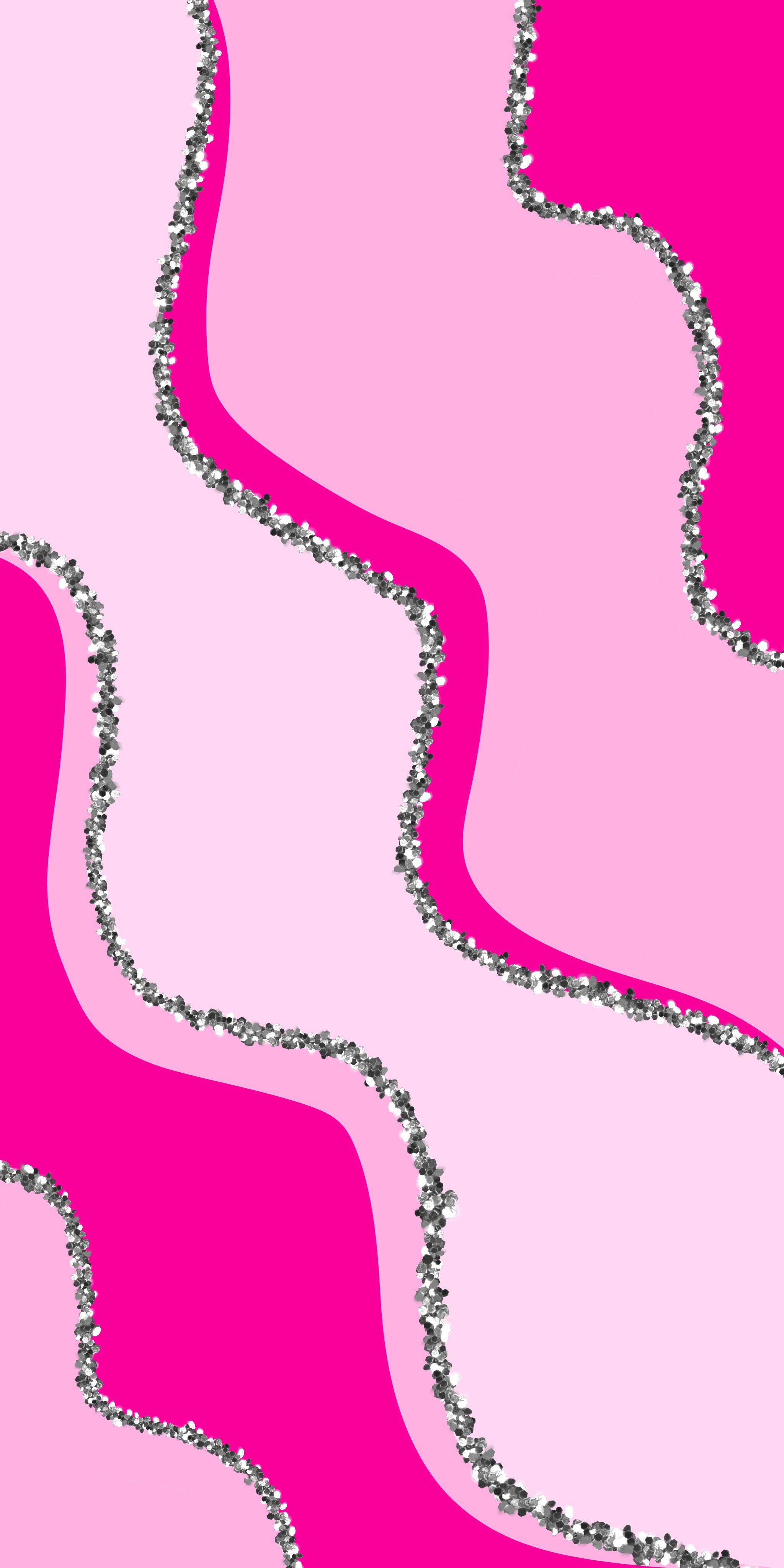 Onde astratte rosa glitter, 2048x4096 Verticale, POCO