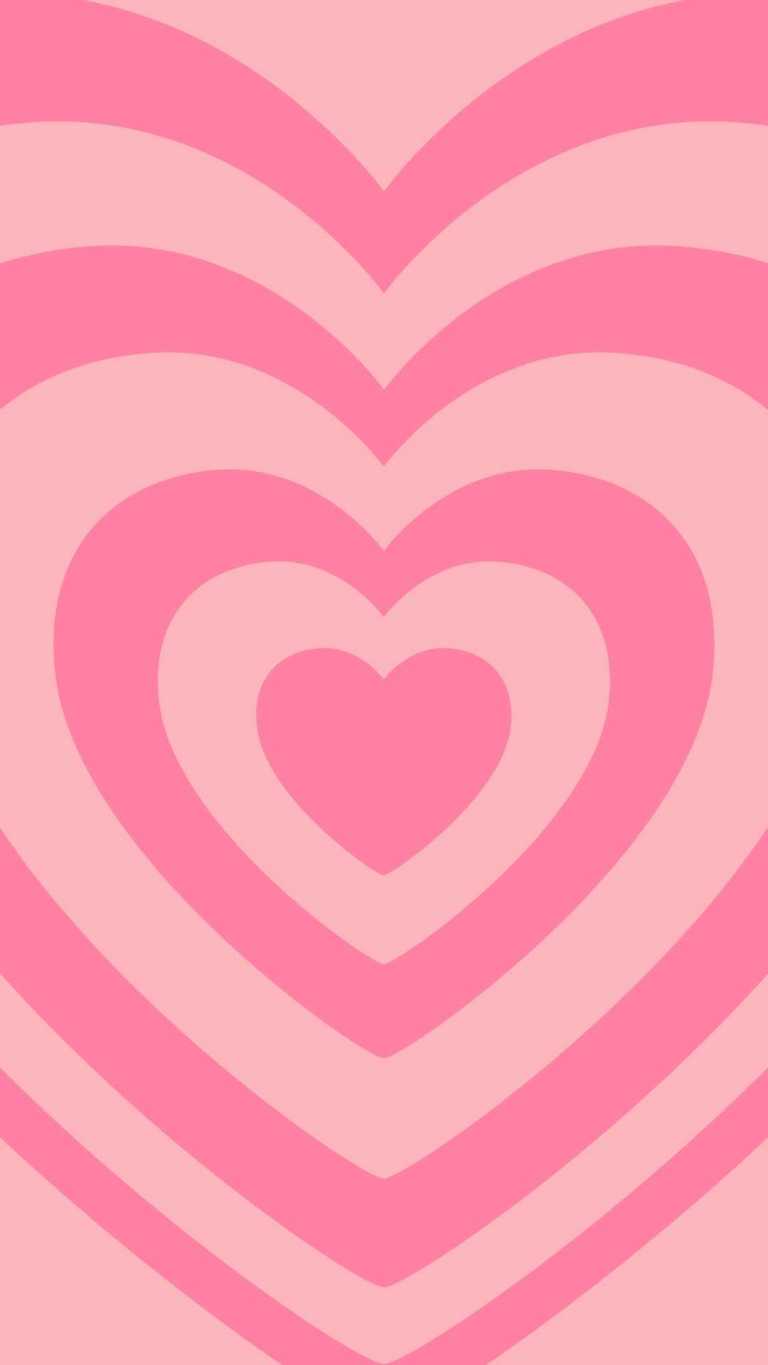 Cuori concentrici rosa, 768x1365 Full HD Verticale, iPhone