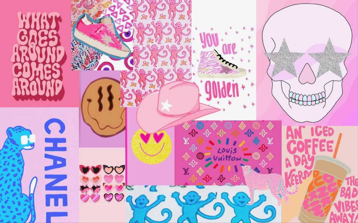 Collage preppy rosa estetico, 1200x750 HD, Notebook Gaming