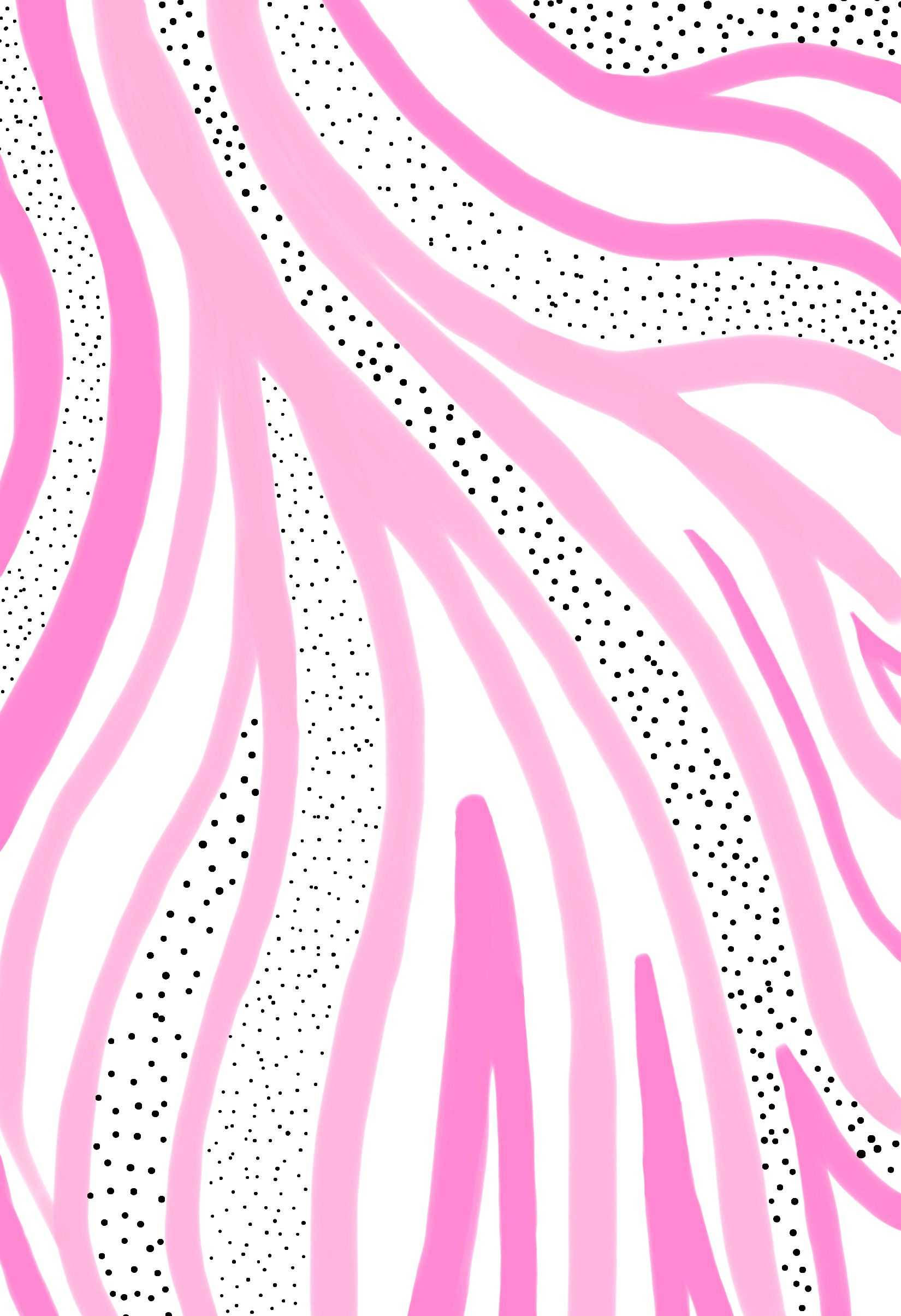 Linee ondulate rosa e pois, 1650x2409 Verticale, Mobile