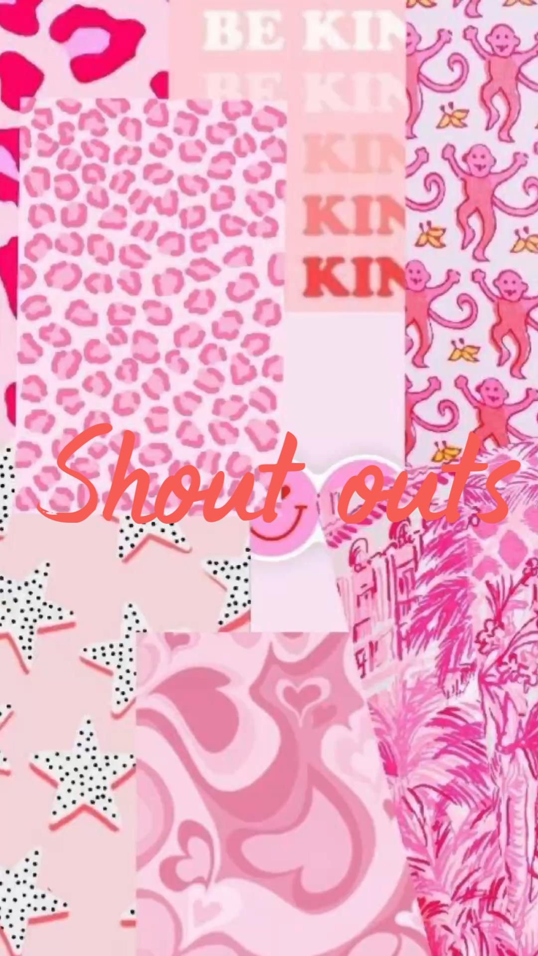 Collage rosa preppy leopardo scimmiette, 1080x1920 Full HD Verticale, Smartphone