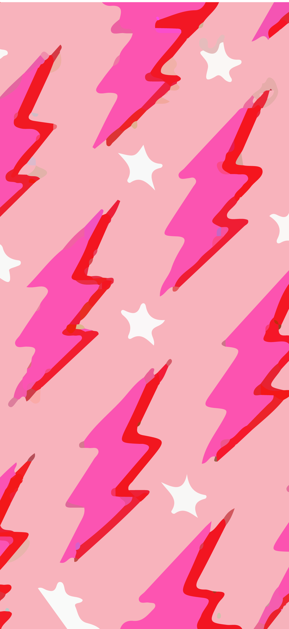 Fulmini e stelle rosa, 1170x2545 Verticale, Mobile