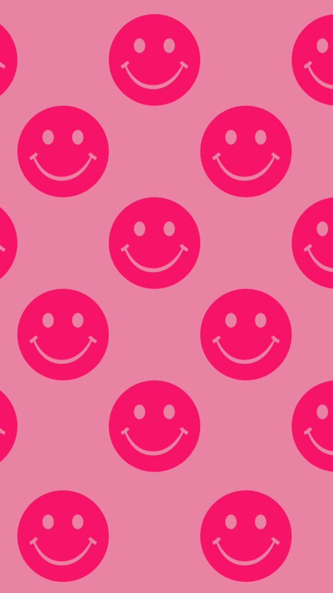 Faccine sorridenti rosa preppy, 1080x1920 Verticale, Telefono