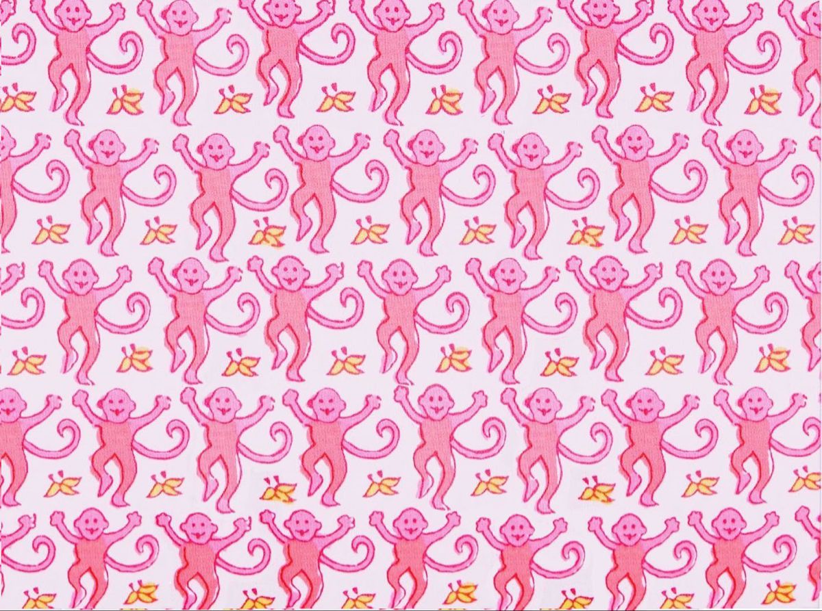 Scimmiette rosa pattern preppy, 1200x893 HD, PC