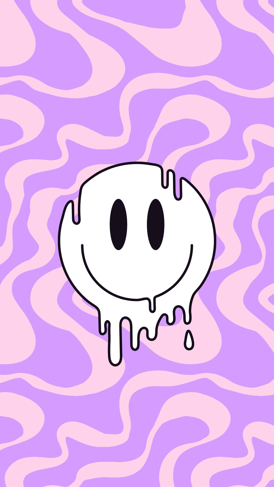 Smiley sciolto viola preppy, 1080x1920 Verticale, Telefono