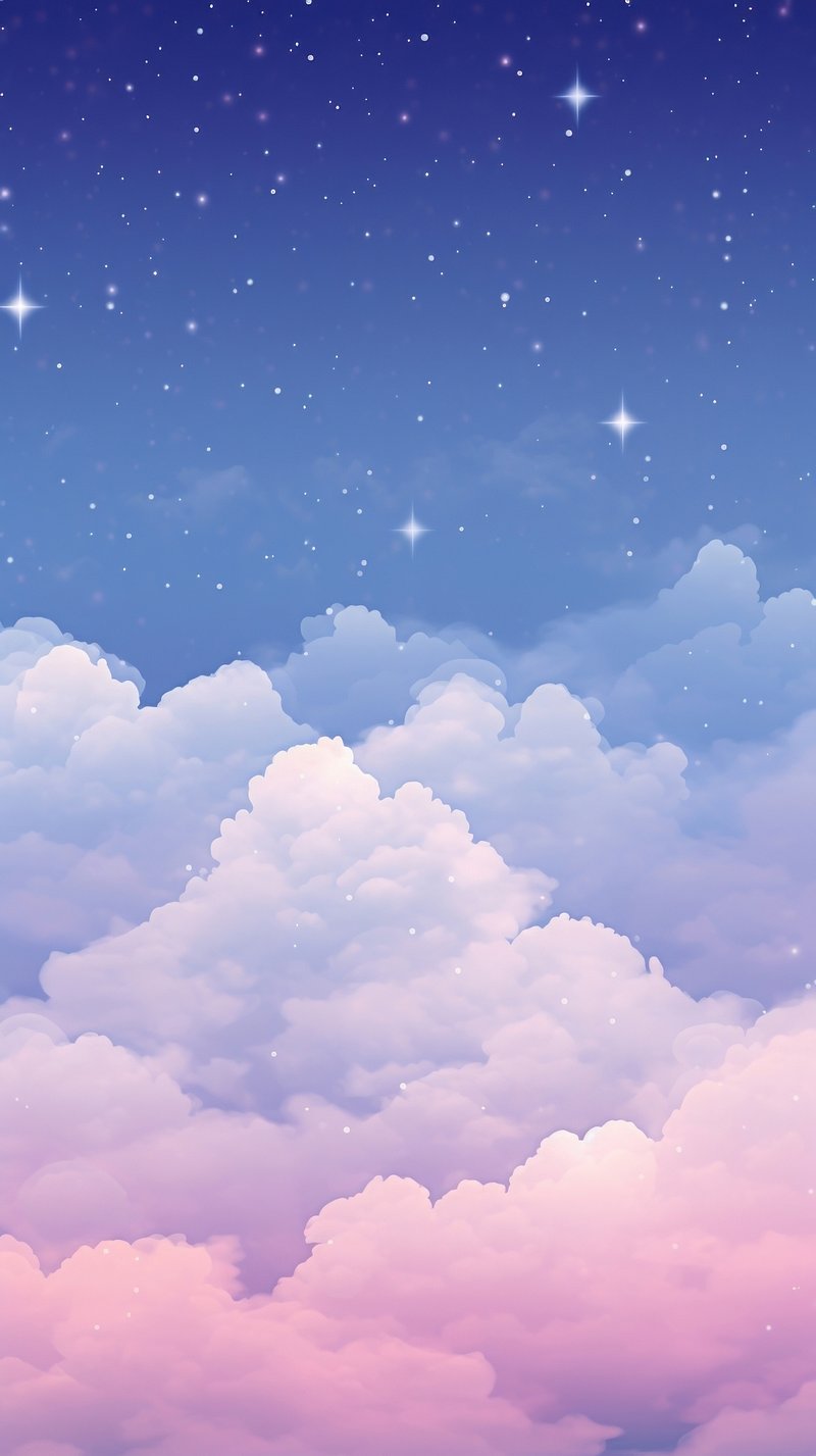Cielo nuvole viola stellato, 800x1427 Full HD Verticale, iPhone