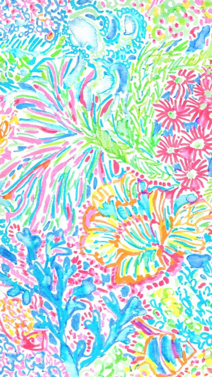 Motivo floreale colorato preppy, 715x1271 Verticale, Mobile