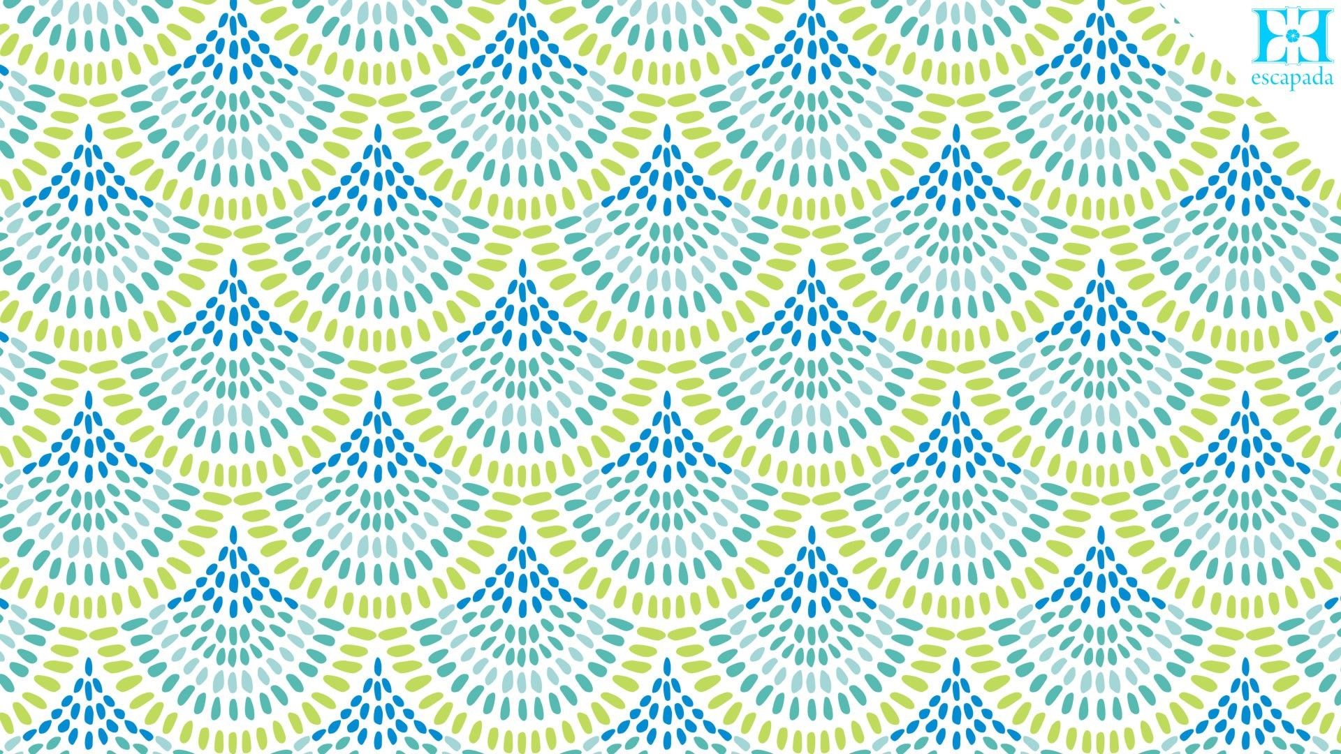Motivo geometrico ventagli blu giallo, 1920x1080 1080p, PC Desktop