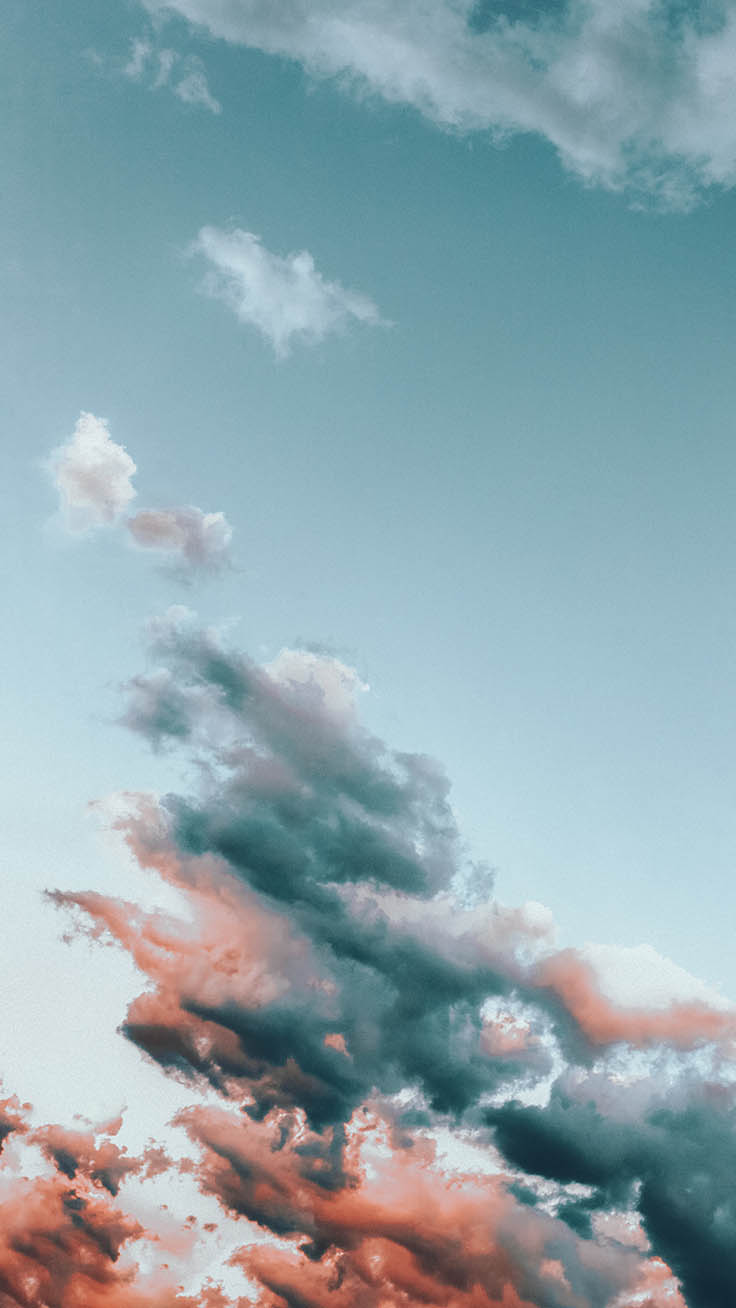Cielo nuvoloso rosa azzurro, 736x1308 Full HD Verticale, Realme