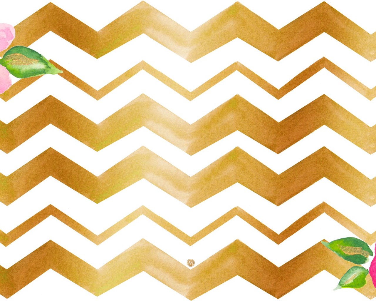 Zigzag dorato con fiori rosa, 1280x1024 HD, ROG Asus Laptop