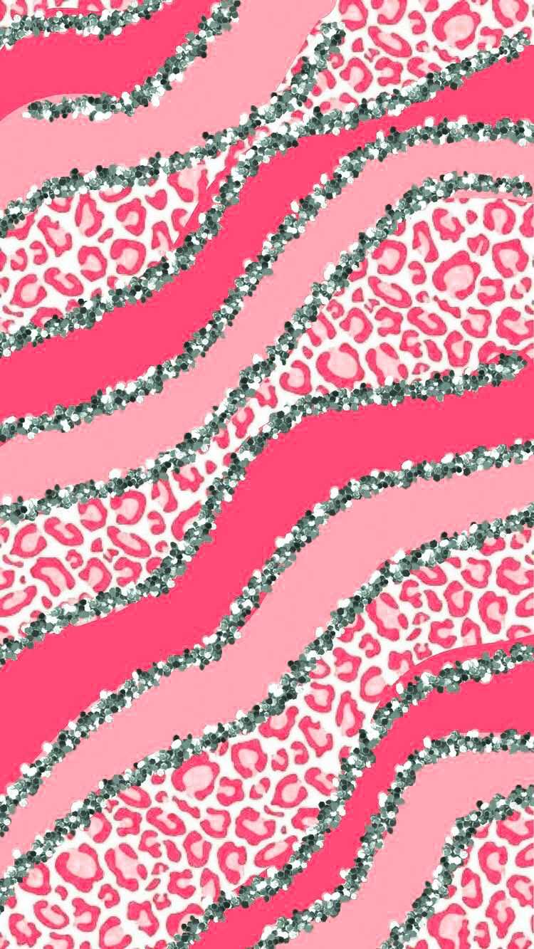 Stampa animalier rosa glitter, 750x1333 Verticale, Xiaomi