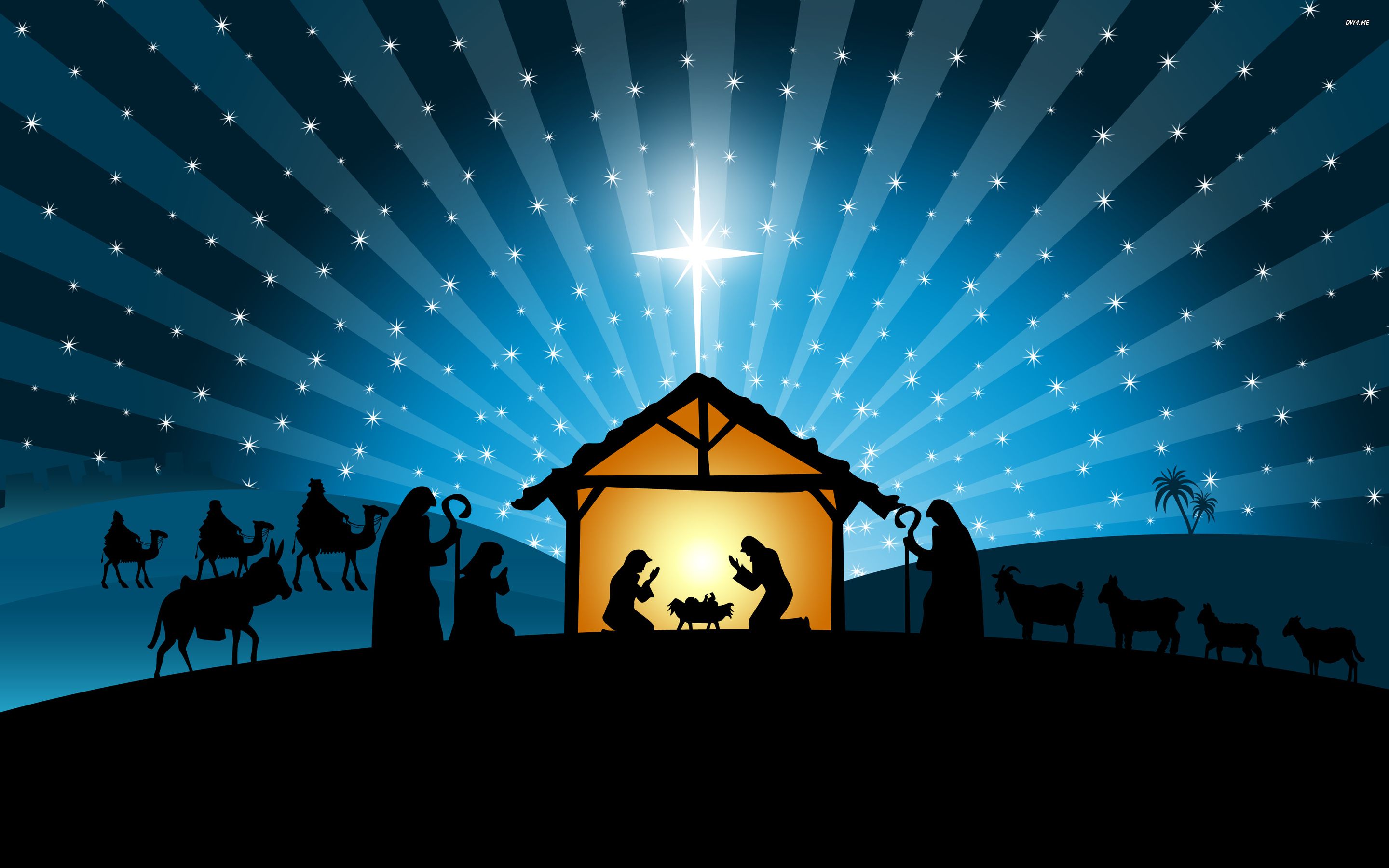 Presepe silhouette stella Betlemme, 2880x1800 2K+, MacBook Pro