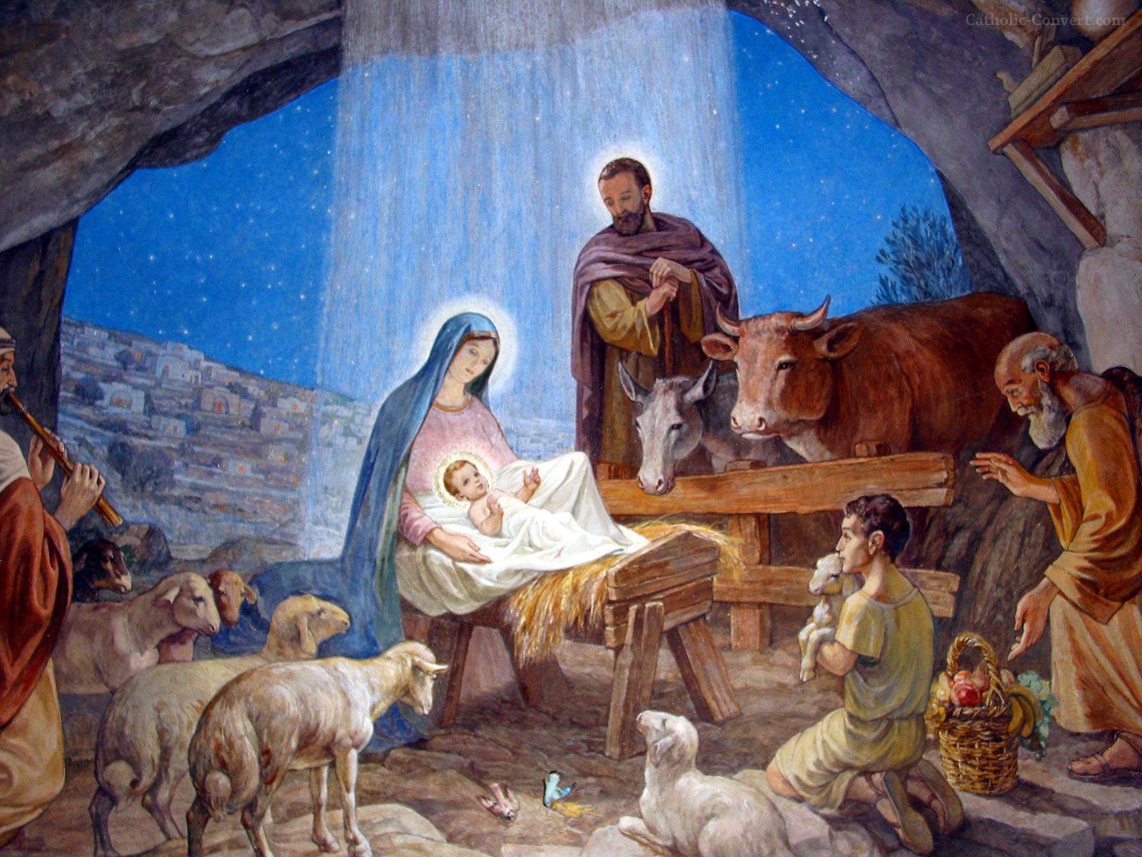 Presepe Natività con animali, 1600x1200 HD, Desktop