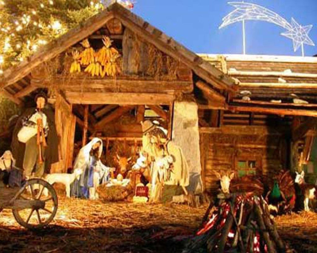 Presepe vivente in capanna di legno, 1024x819 HD, Desktop