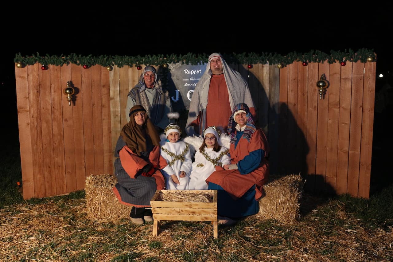 Presepe vivente notturno con capanna, 1920x1080 1080p, Desktop