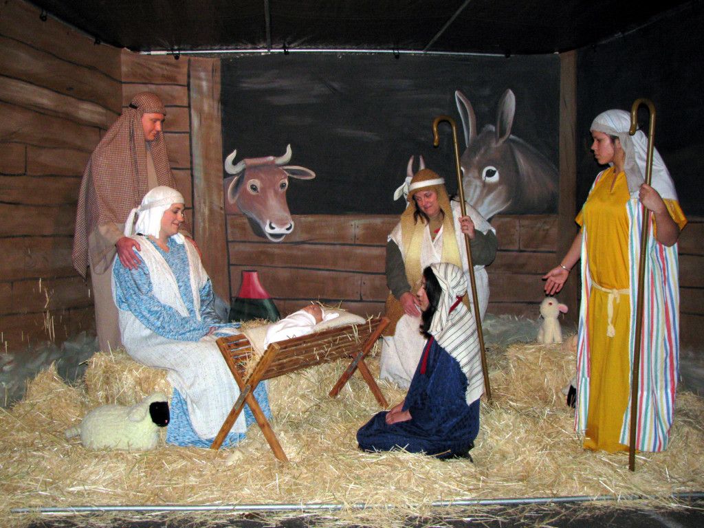 Presepe vivente con figuranti e animali, 1024x768 HD, Desktop