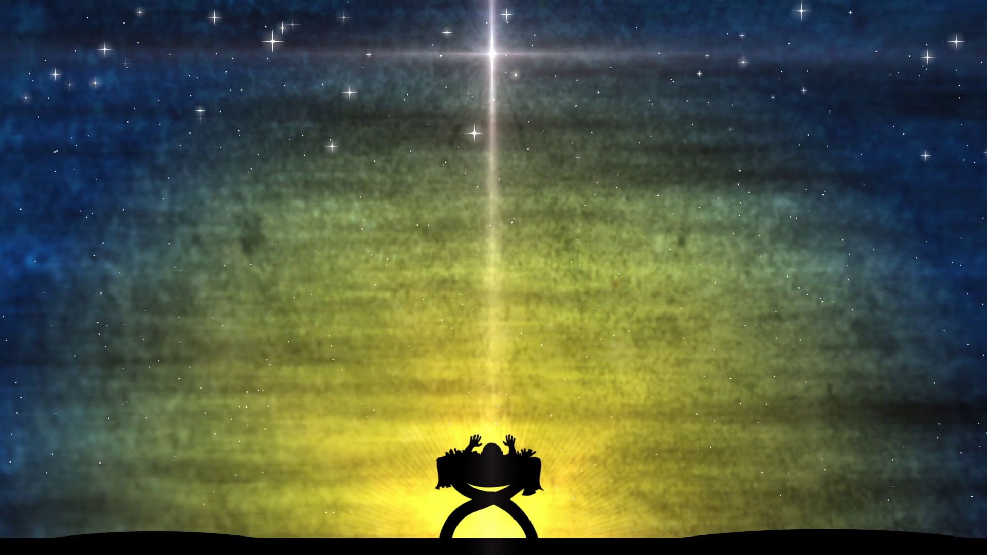 Silhouette presepe con stella, 1920x1080 Full HD 1080p, PC