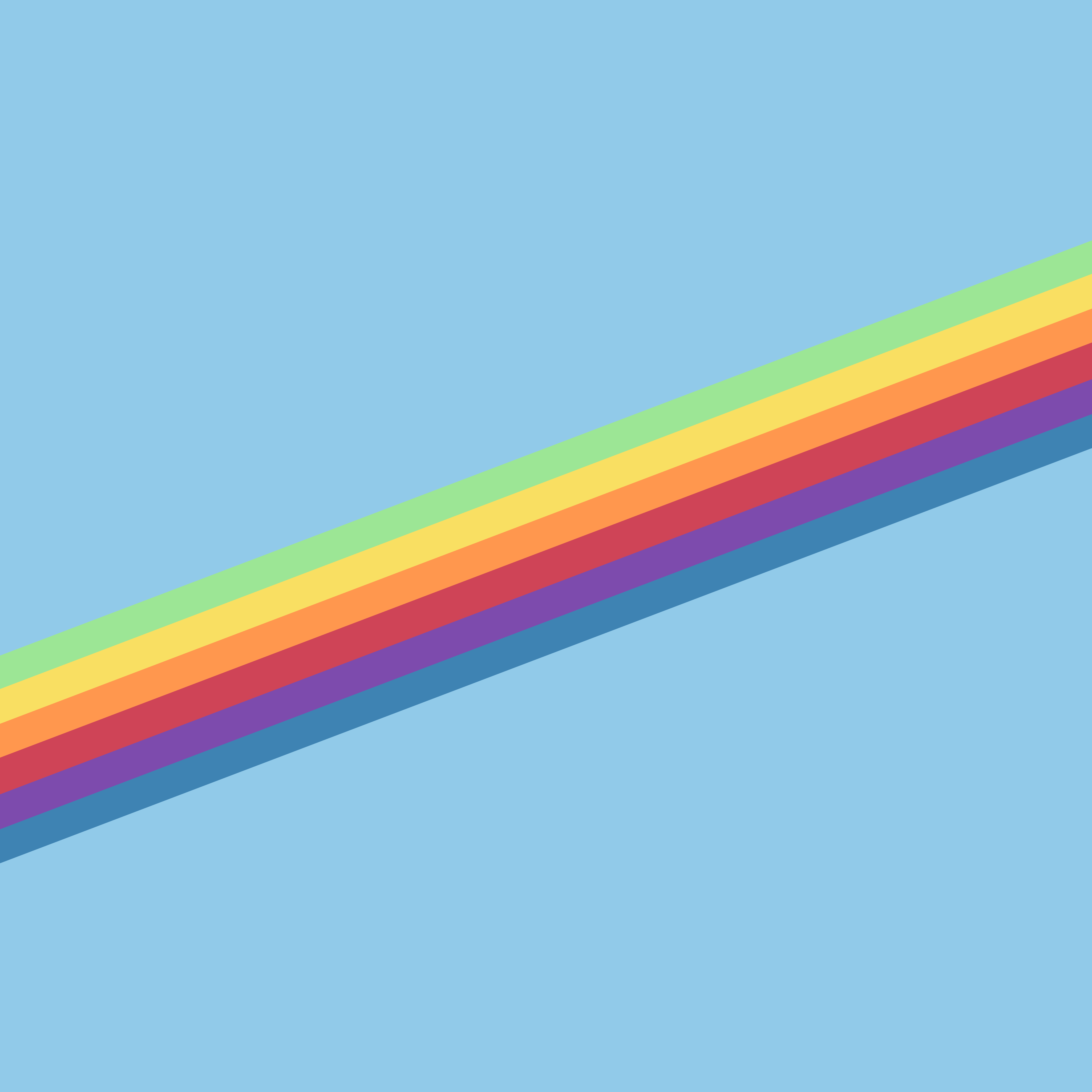 Arcobaleno diagonale su sfondo azzurro, 4098x4098 4K Ultra HD, Monitor 4K