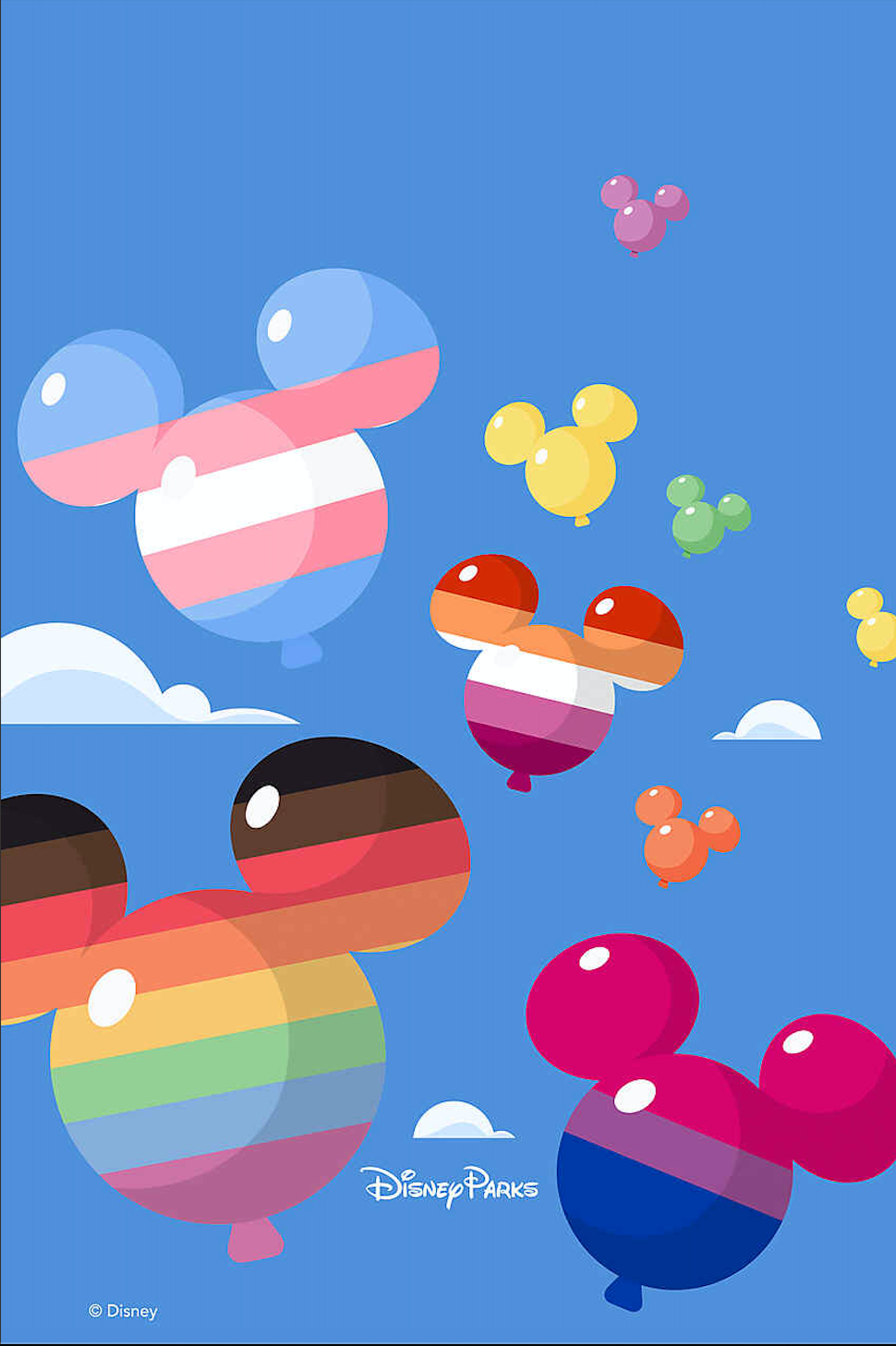 Palloncini Mickey Mouse arcobaleno Pride, 970x1458 Full HD Verticale, iPhone
