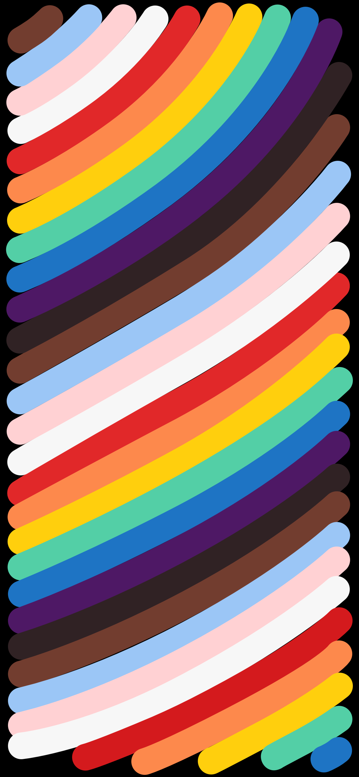 strisce arcobaleno diagonali colorate, 1170x2532 Verticale, Telefono