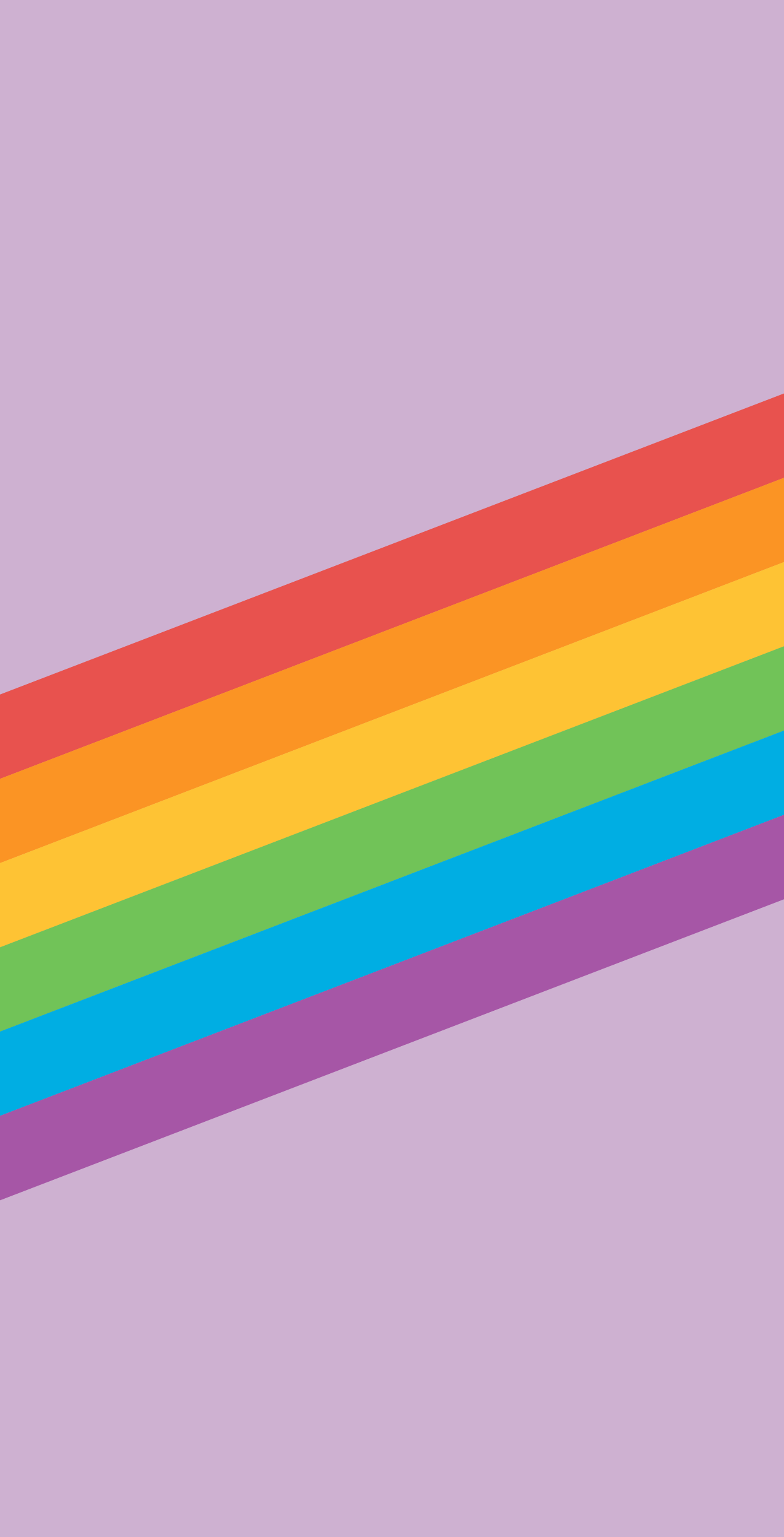 Bandiera arcobaleno diagonale, viola, 1243x2436 Verticale, Mobile