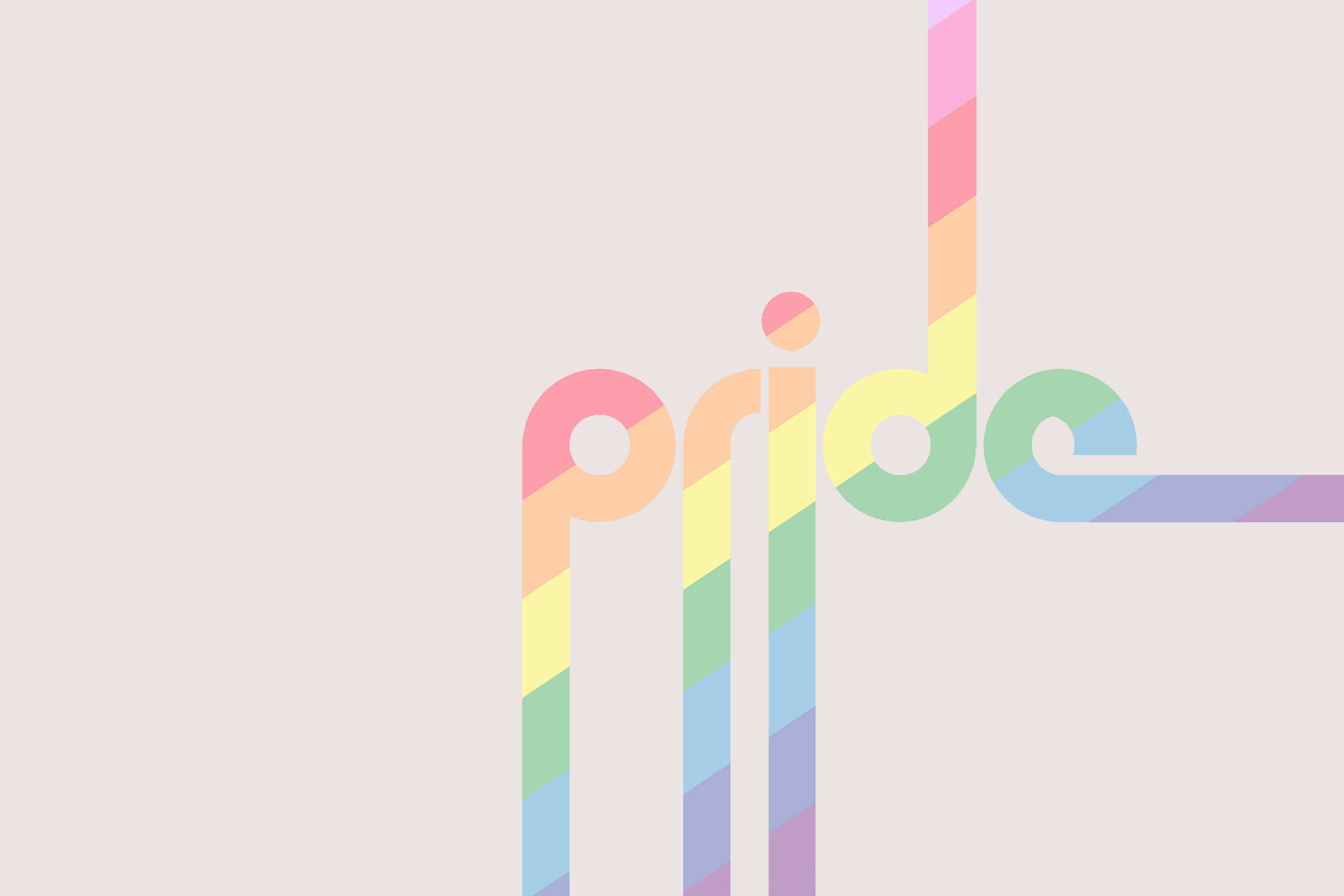 Scritta Pride arcobaleno pastello, 3240x2160 2K, PC