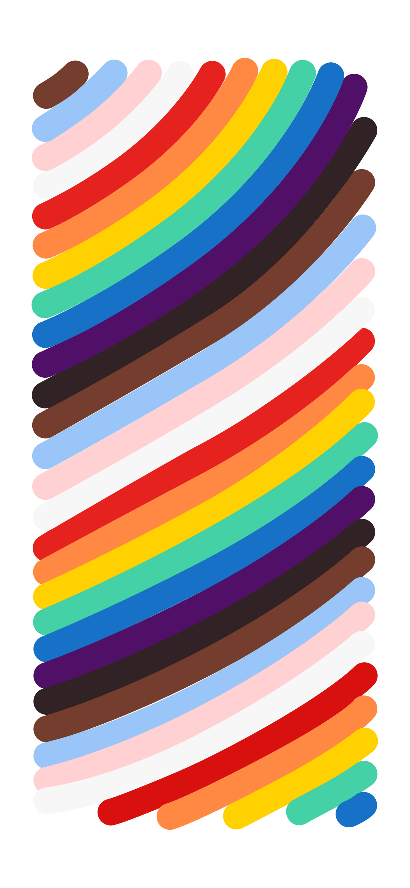 Strisce arcobaleno Pride Apple, azienda tech, 1420x3073 Verticale, Mobile