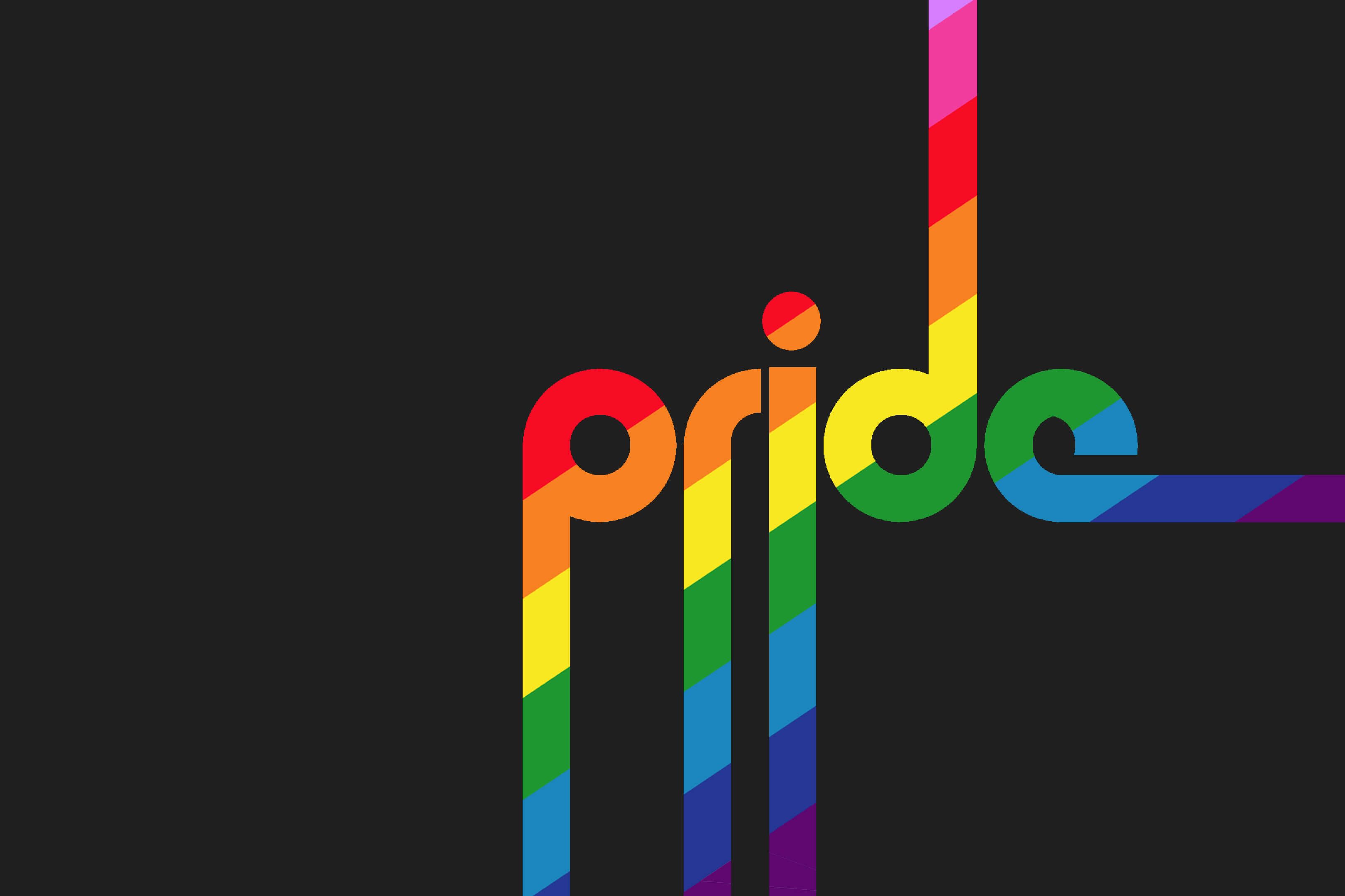 Scritta Pride arcobaleno, 3240x2160 2K, Laptop