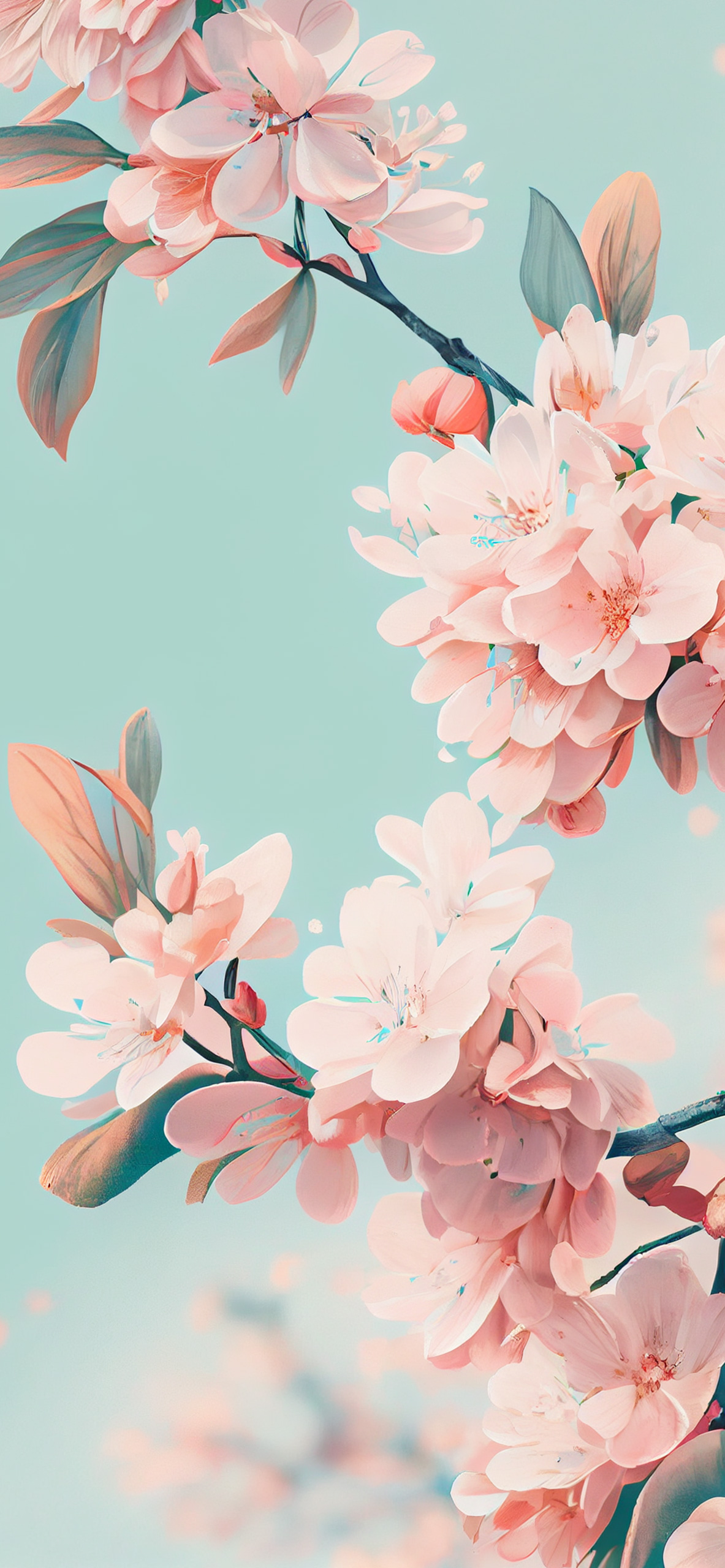 Fiori di ciliegio rosa, 1183x2560 Verticale, Telefono