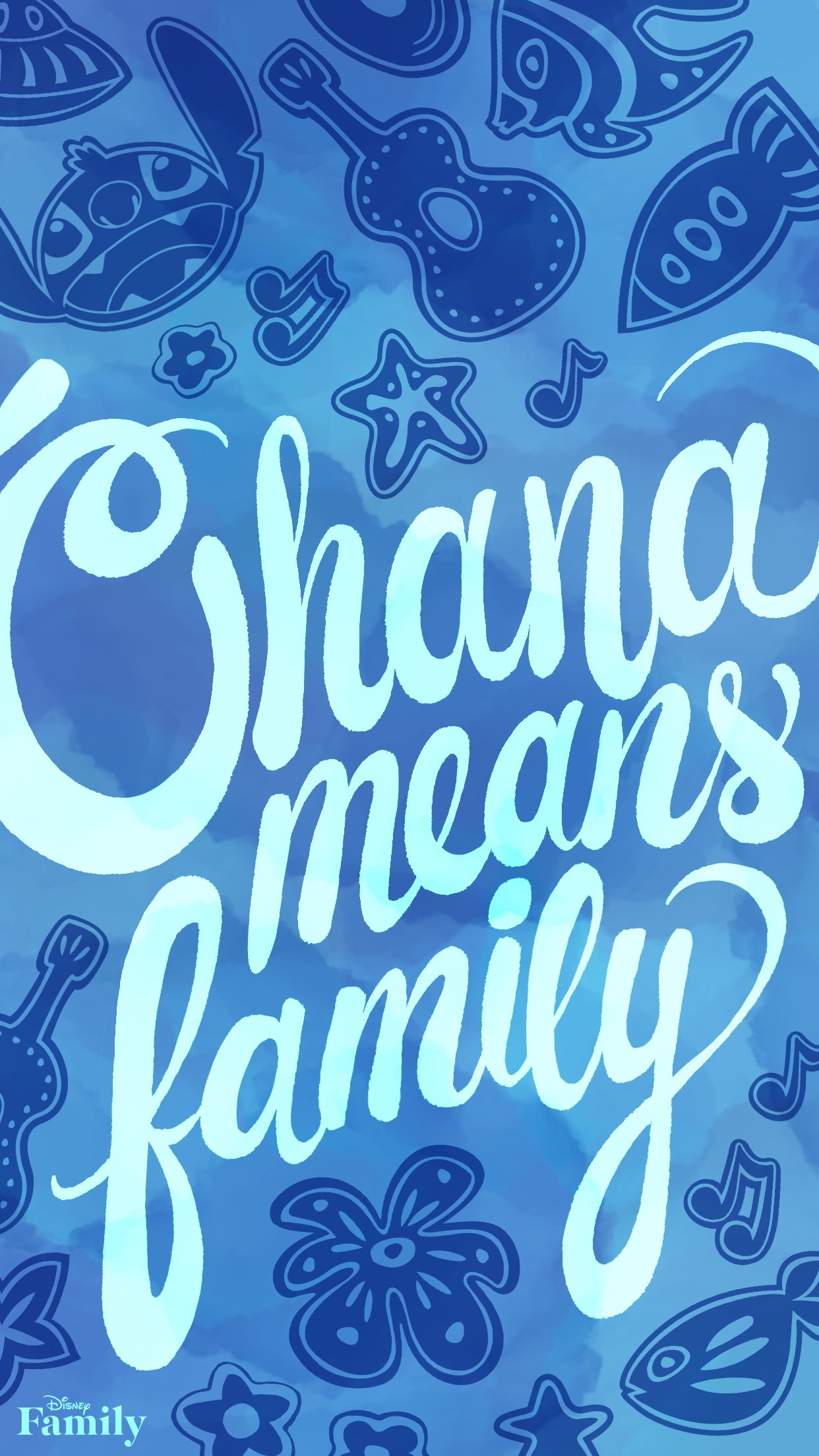 Ohana means family, Lilo e Stitch, Disney, 1242x2208 Full HD Verticale, iPhone
