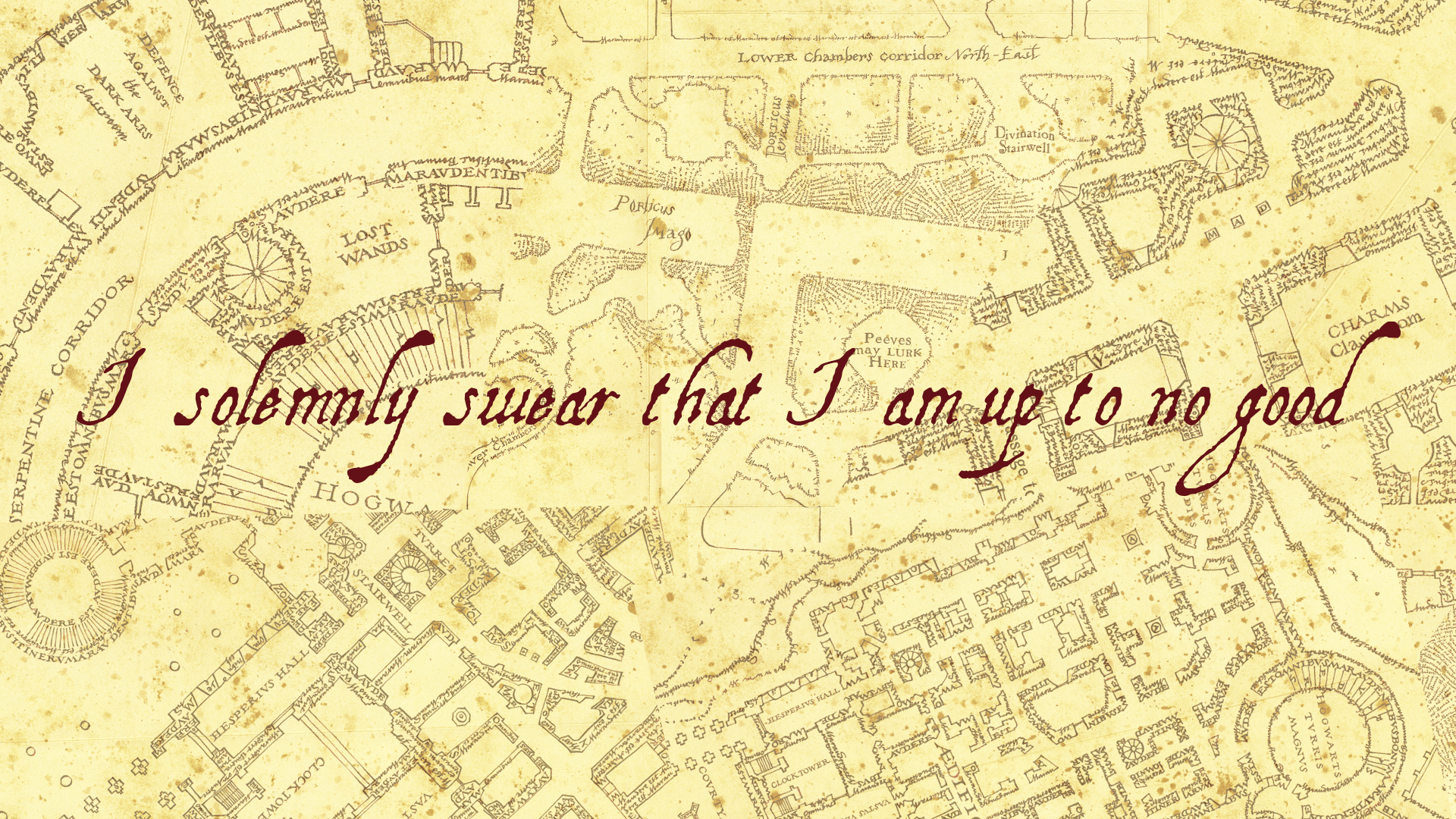 Mappa del Malandrino Harry Potter, 1920x1080 Full HD, PC