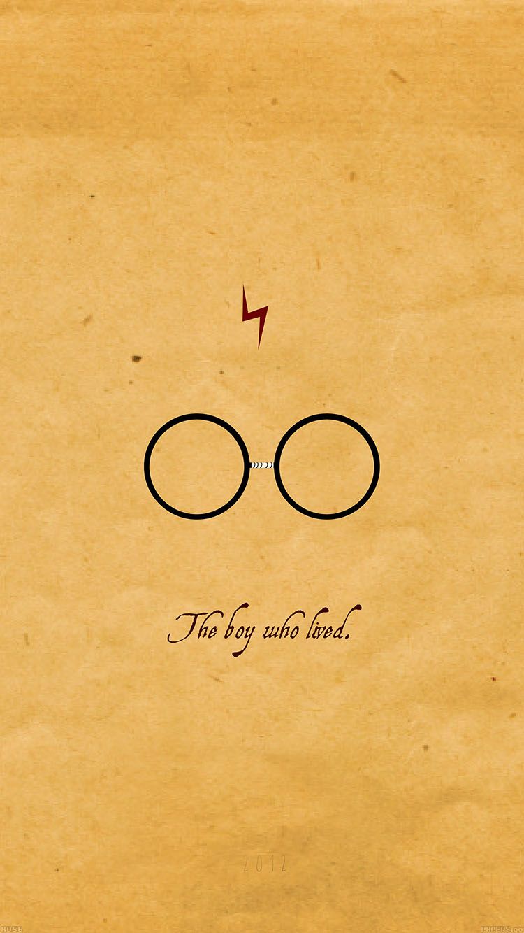 Harry Potter cicatrice occhiali minimalista, 750x1334 Verticale, iPhone