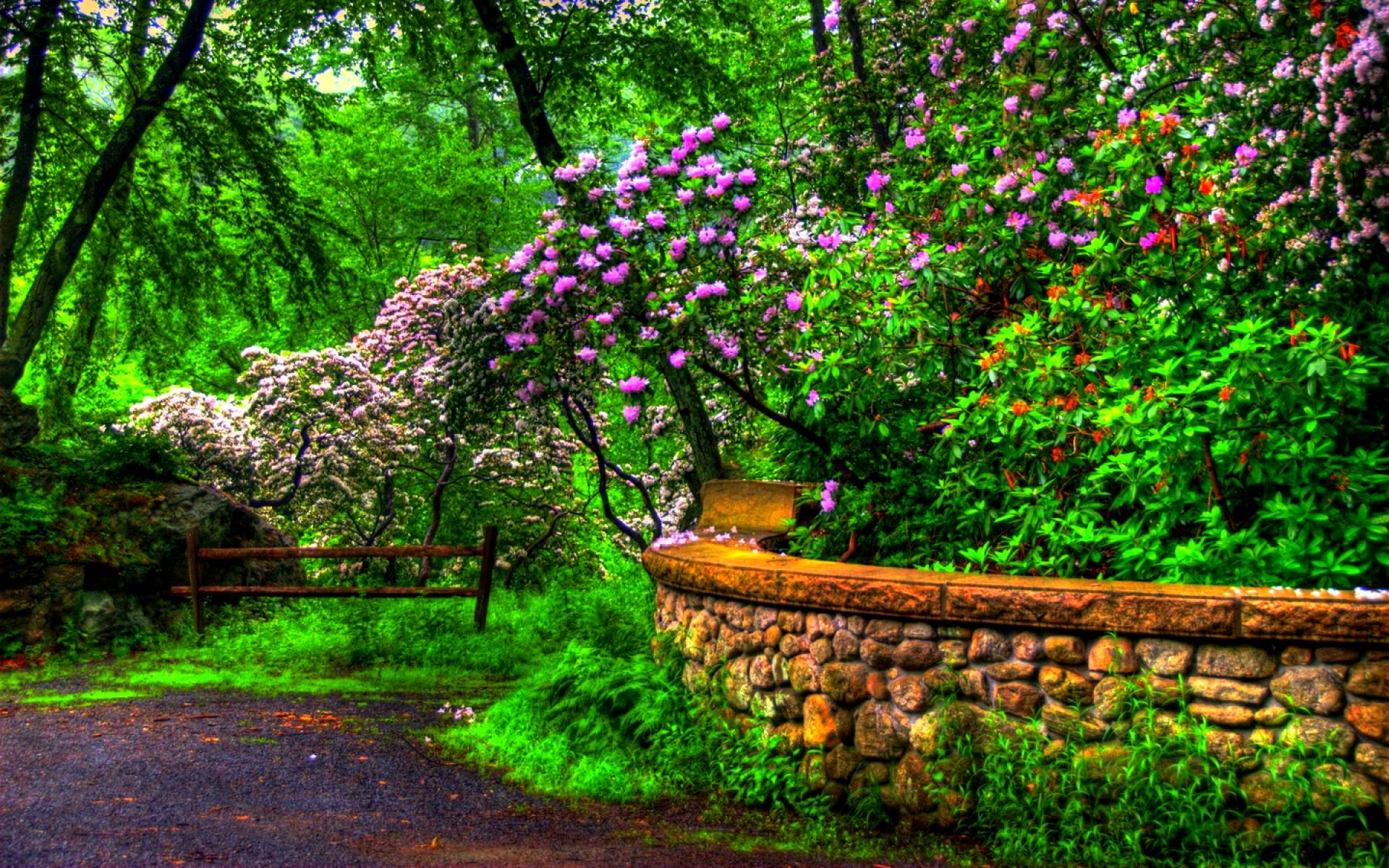 Giardino primaverile con lillà, 1920x1200 Full HD+, Desktop