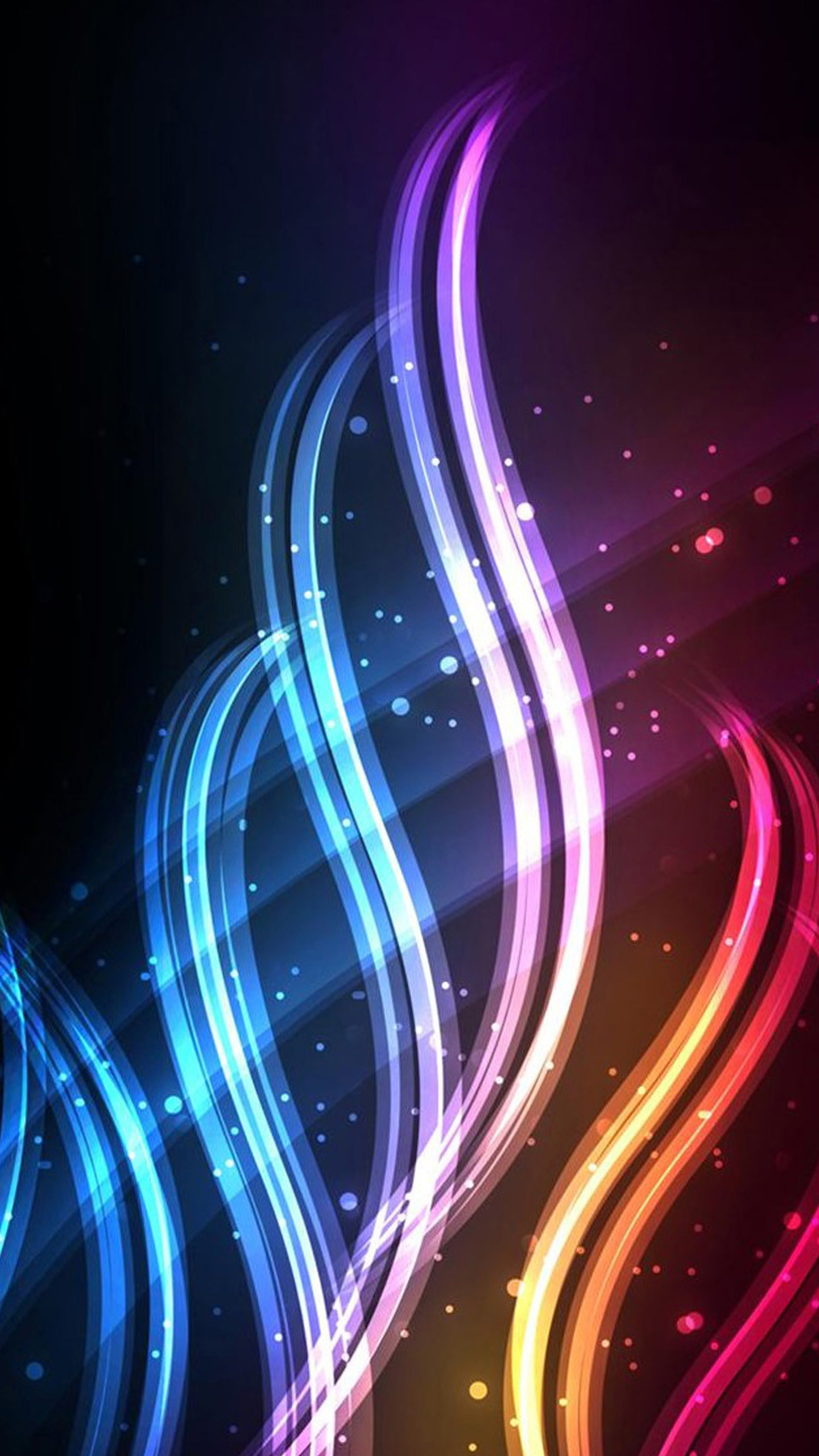 Linee luminose astratte blu rosa, 1440x2560 Verticale, Telefono
