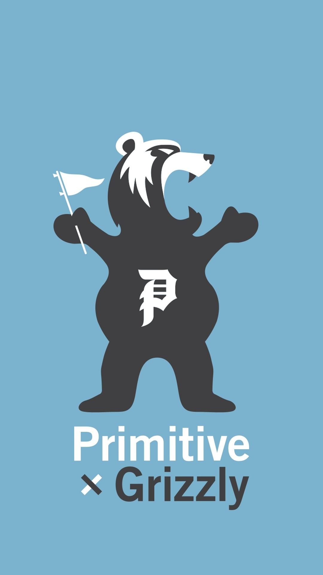 Logo orso Primitive Grizzly, 1080x1920 Verticale, Mobile