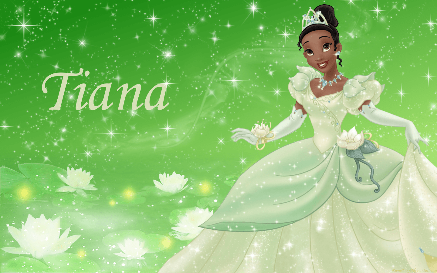 Principessa Tiana con rana, 1024x1024 HD, Laptop