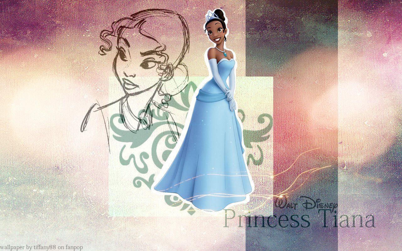 Principessa Tiana con ranocchio blu, 1024x768 HD, Laptop