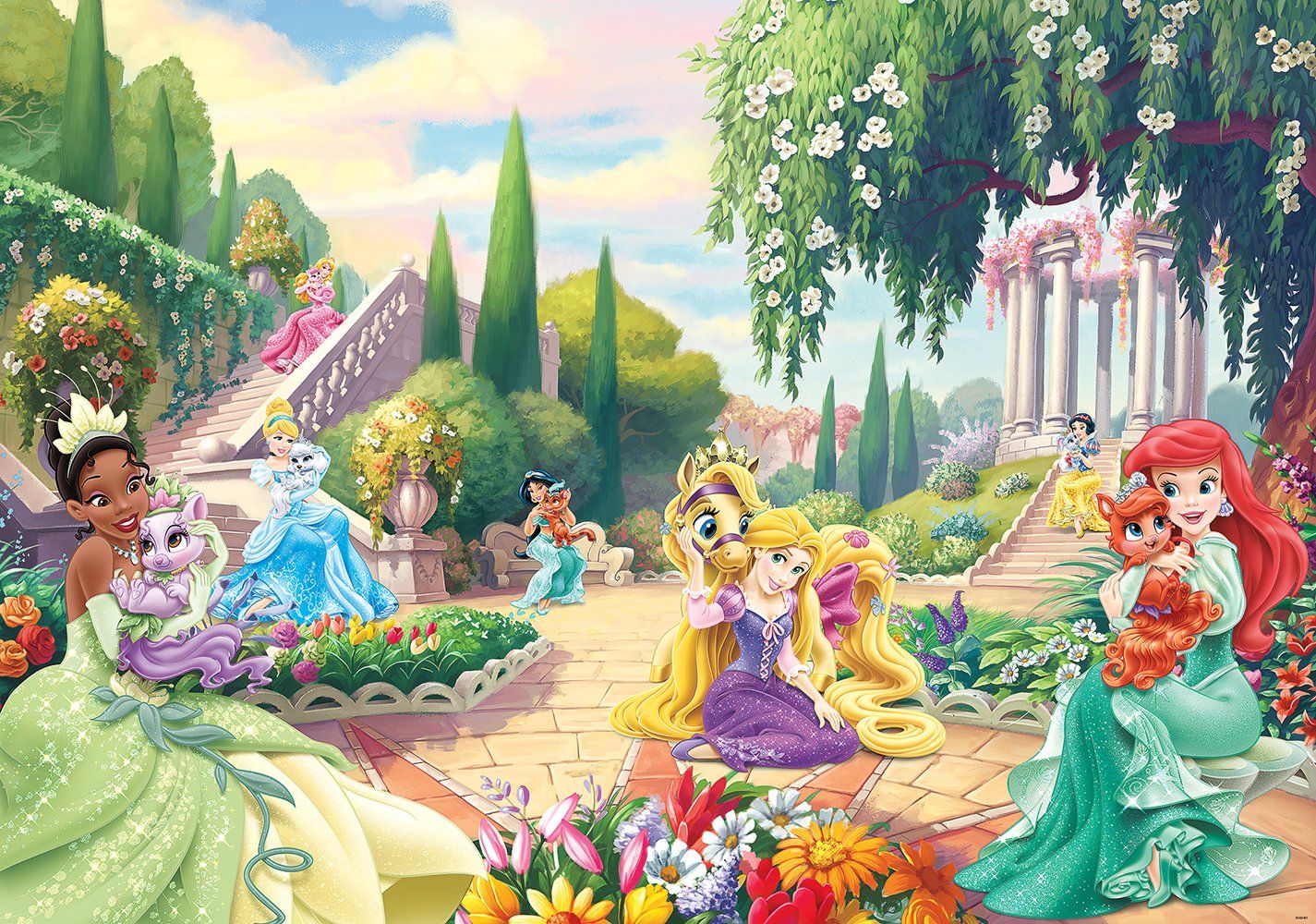 Principessa Tiana con rane, Disney, 1000x1000 HD, Desktop