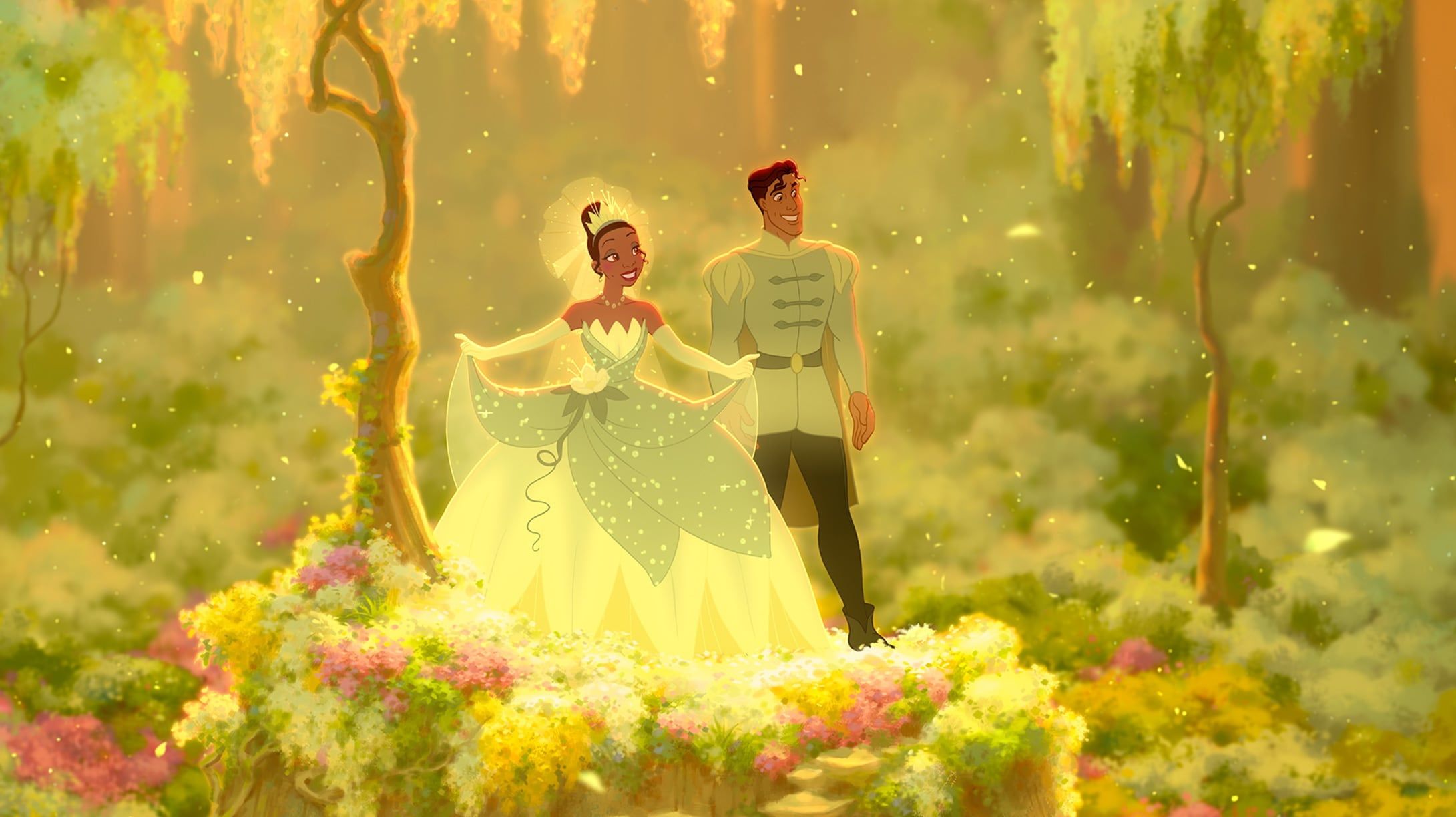Tiana e Naveen sulla ninfea, La Principessa e il Ranocchio, 900x900 HD, PC