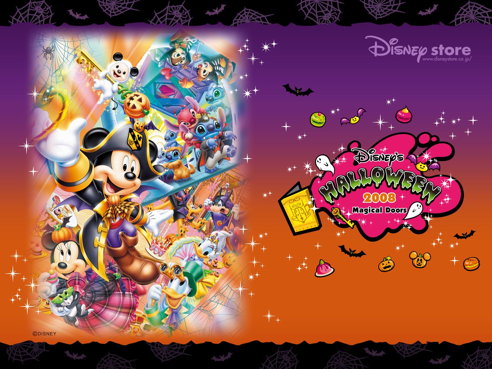 Personaggi Disney Halloween festa, 1600x1200 HD, PC